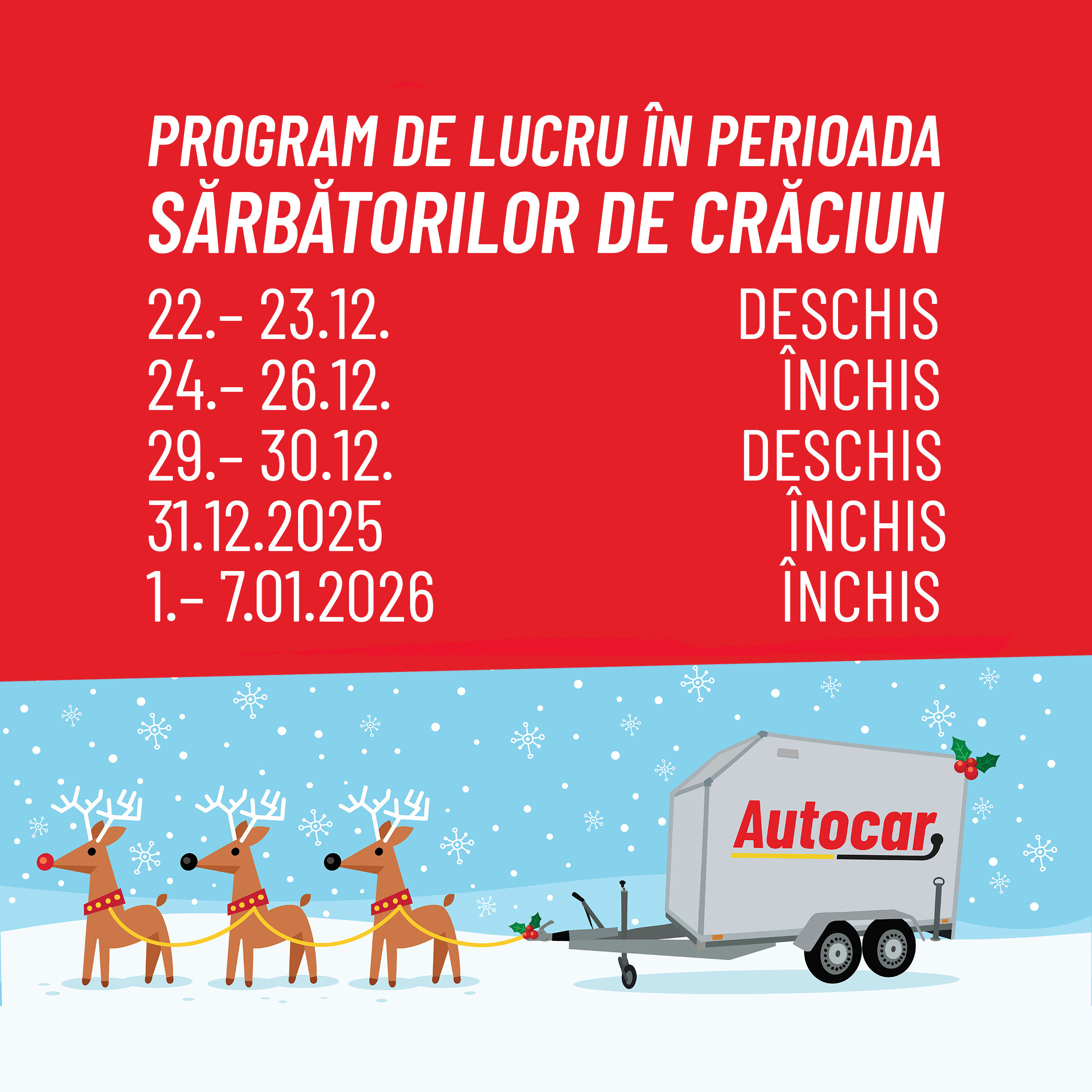 Programul de sărbători